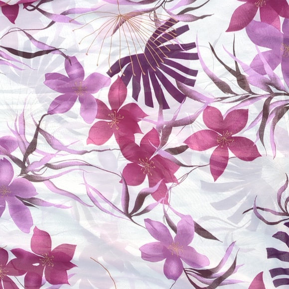 Luxe Satin Gown Sleepwear floral purple, Small Size. NWT - Picture 8 of 12